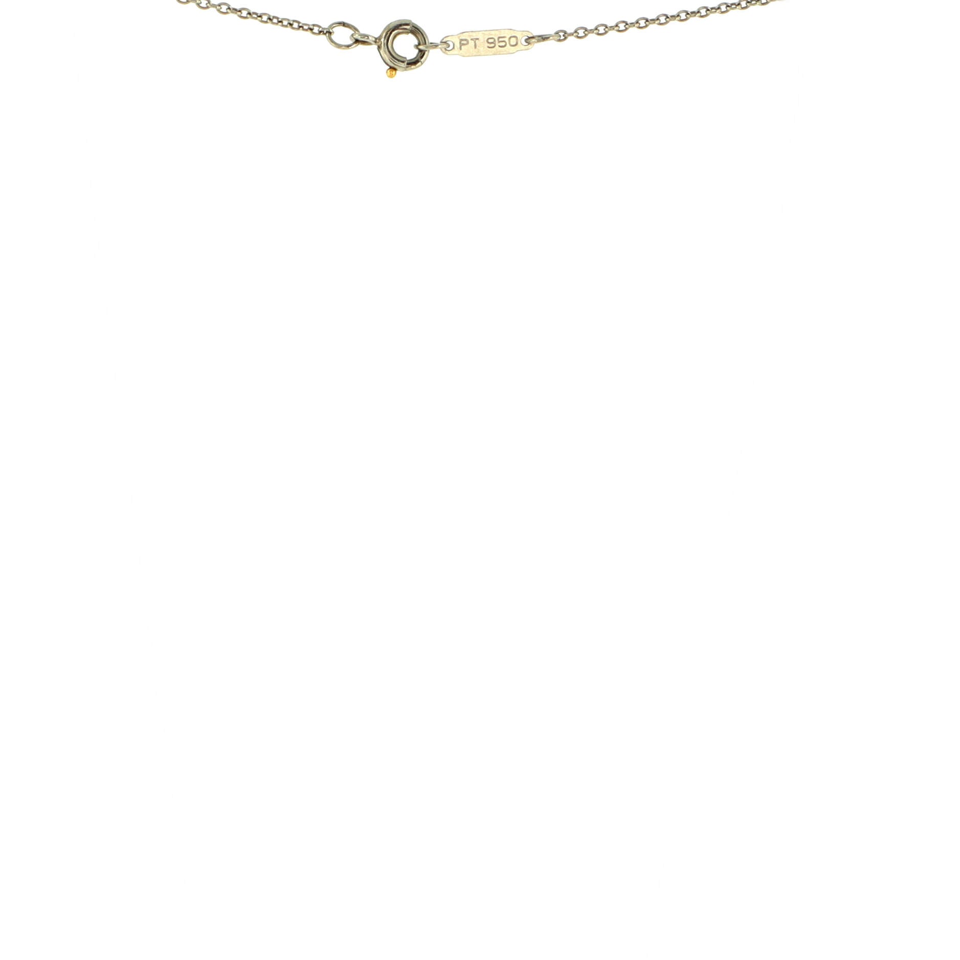 Cross Pendant Necklace Platinum and Diamonds Medium