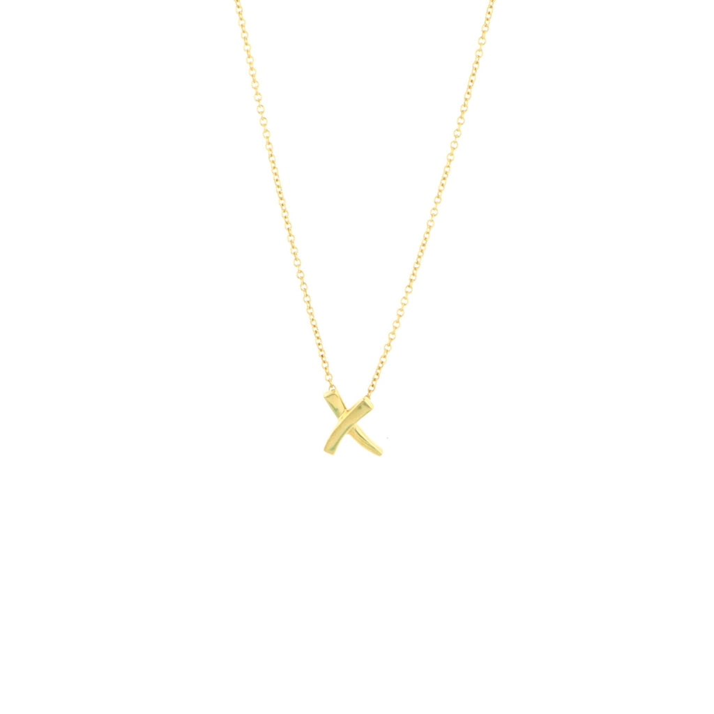 Paloma Picasso Graffiti X Pendant Necklace 18K Yellow Gold Small