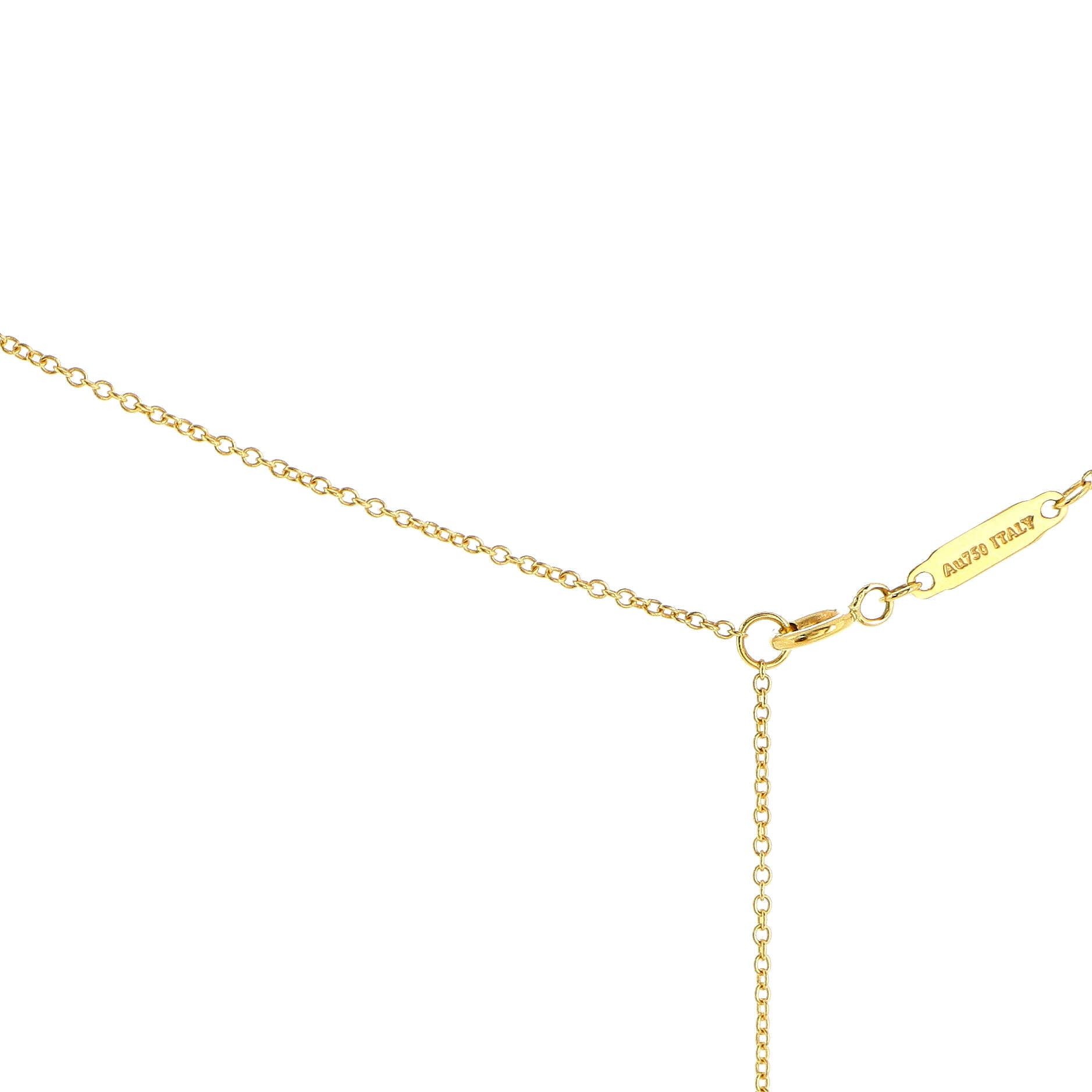 T Smile Pendant Necklace 18K Yellow Gold Mini