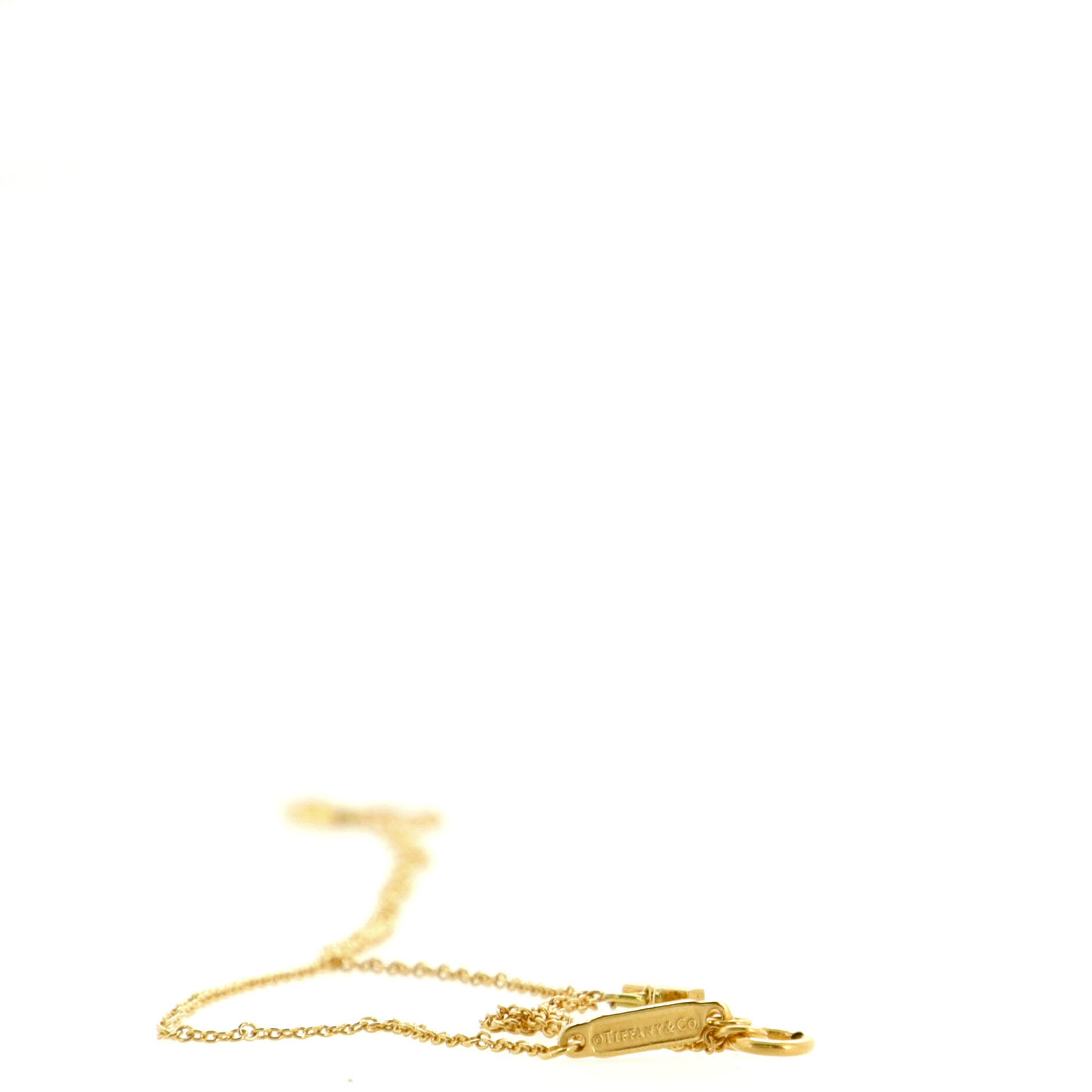 T Smile Pendant Necklace 18K Yellow Gold Mini