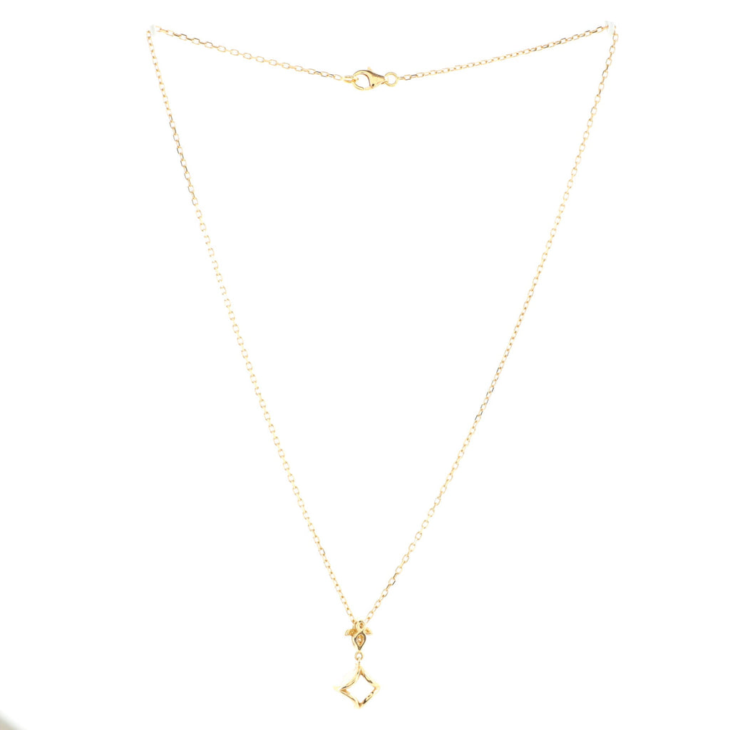 Indian Mystery Ryuse Necklace 18K Rose Gold with Rose Quartz  and Diamonds
