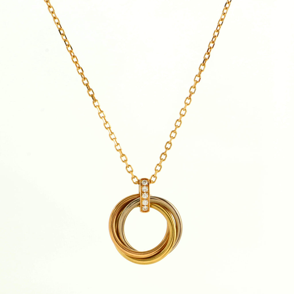 Trinity Necklace 18K Rose Gold and Diamonds