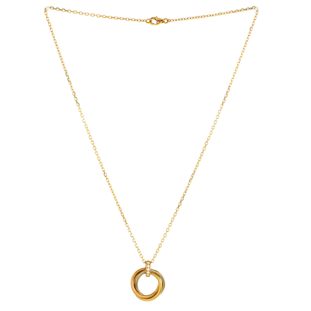 Trinity Necklace 18K Rose Gold and Diamonds