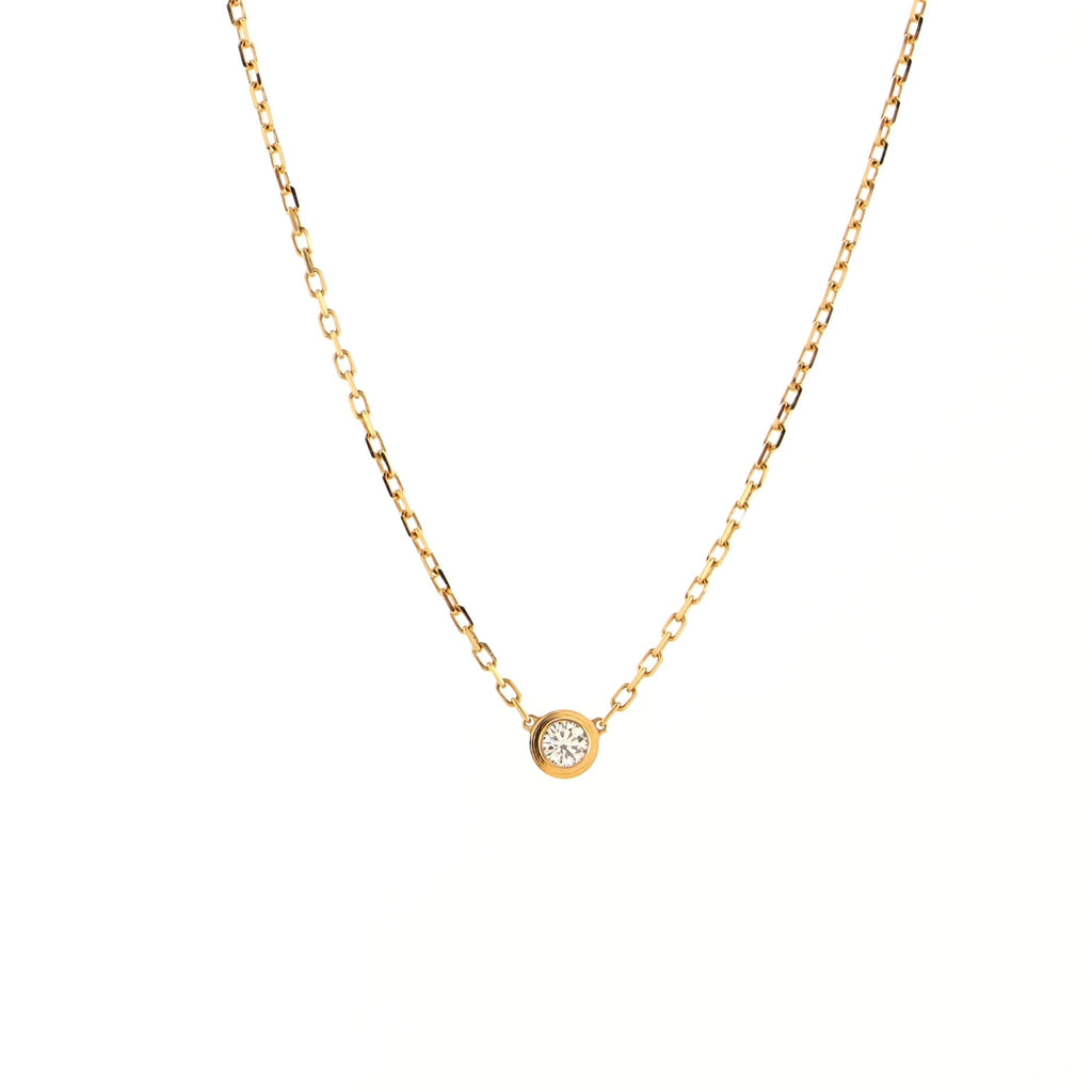 Diamants Legers Pendant Necklace 18K Rose Gold with Diamond Small