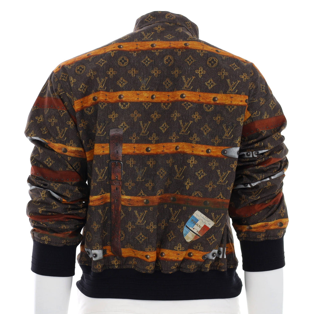 Men's Reversible Bomber Jacket Limited Edition Time Trunk Monogram Polyester Blend