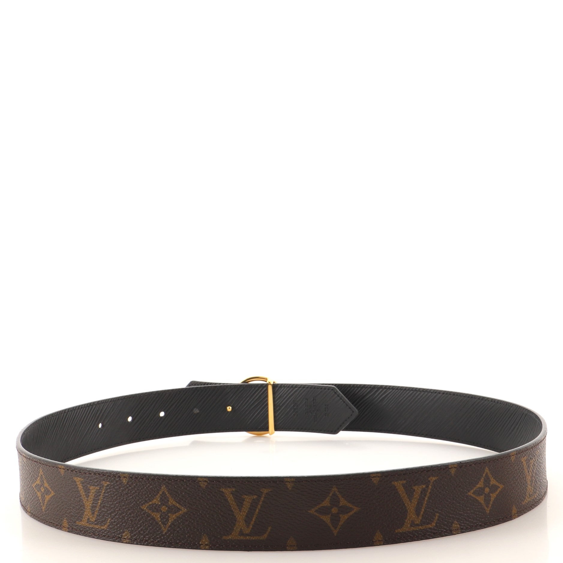 LV Circle Reversible Belt Monogram Canvas and Epi Leather Medium 85