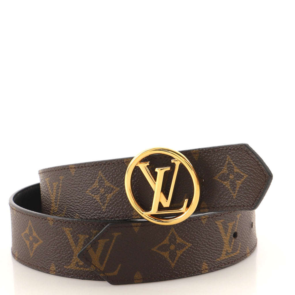 LV Circle Reversible Belt Monogram Canvas and Epi Leather Medium 85