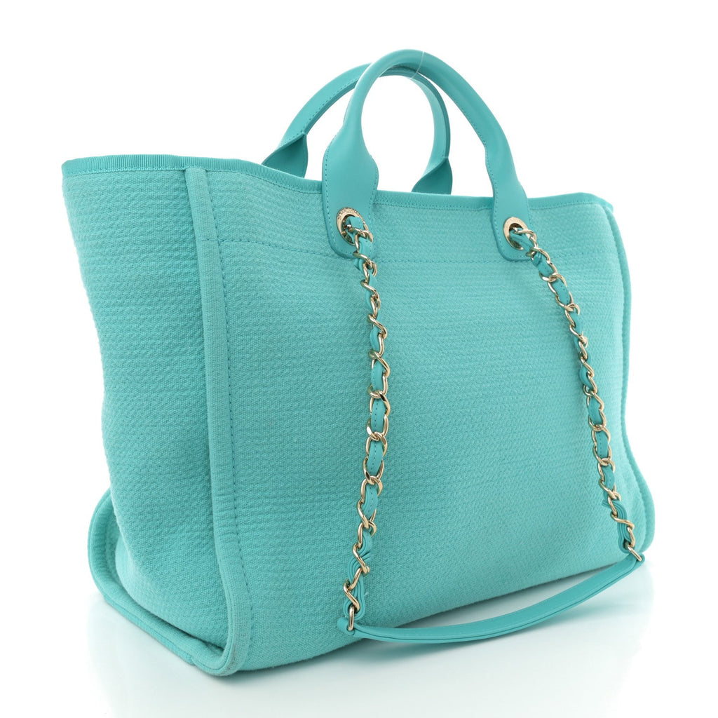 Mixed Fibers Medium Deauville Tote Turquoise
