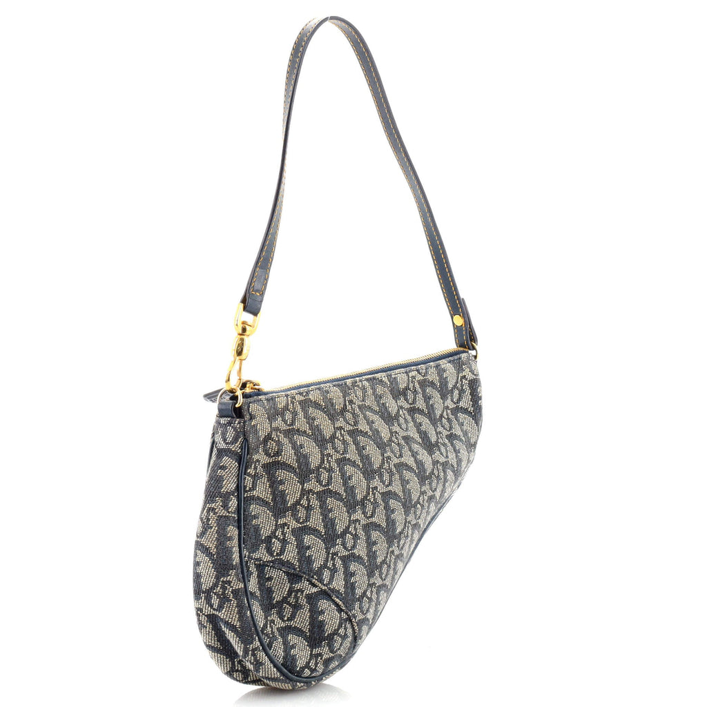 Vintage Saddle Bag Diorissimo Canvas Mini