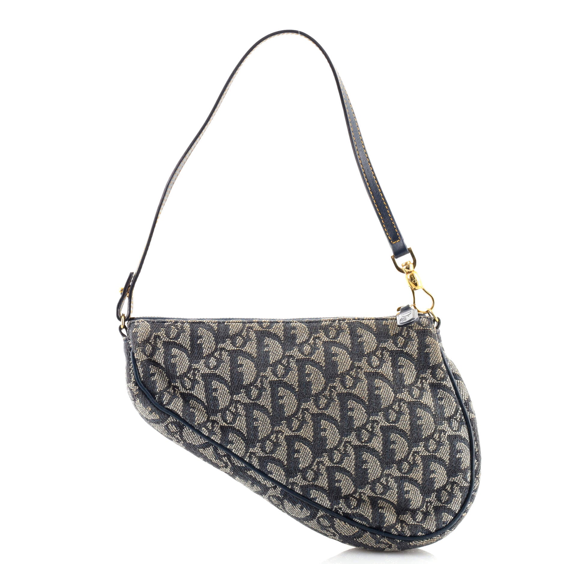 Vintage Saddle Bag Diorissimo Canvas Mini