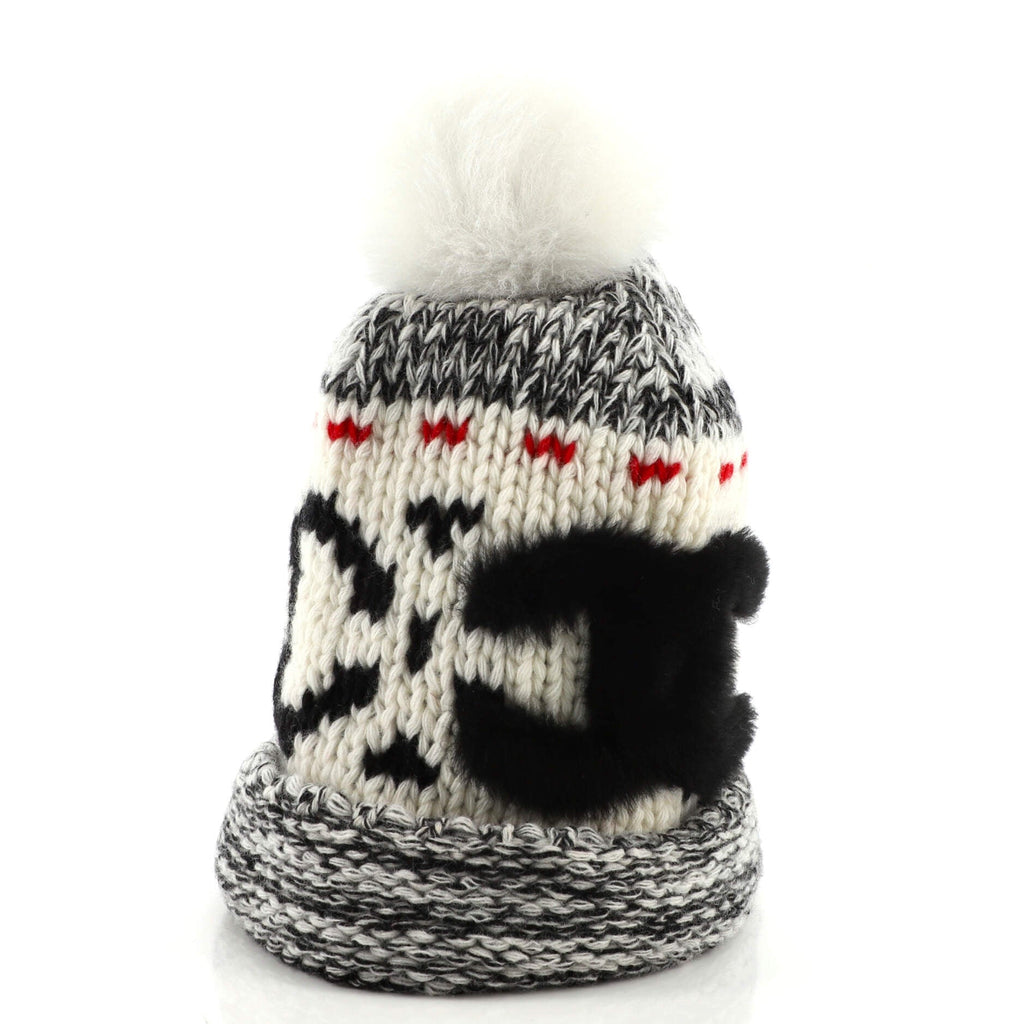 Multi CC Pom Pom Beanie Wool and Shearling XXL