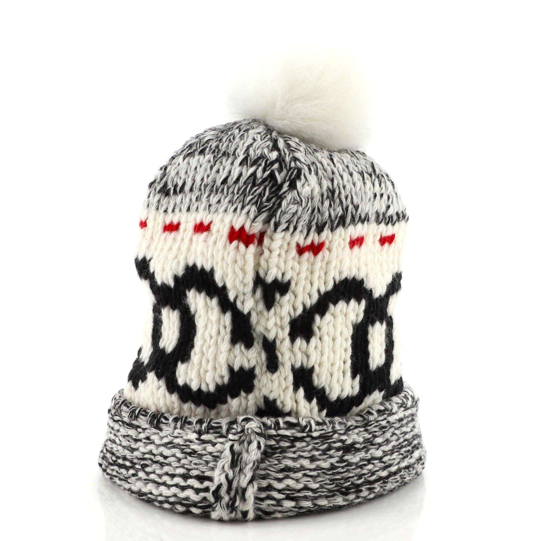 Multi CC Pom Pom Beanie Wool and Shearling XXL