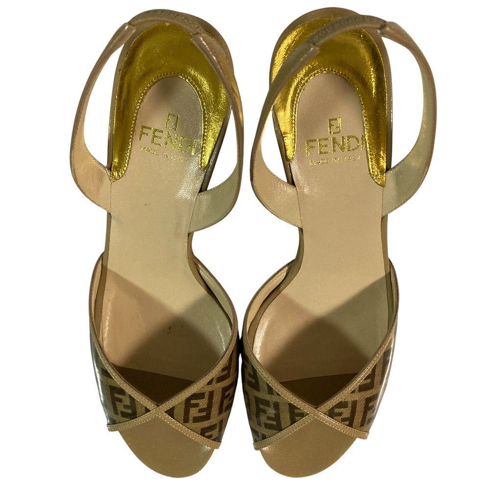 Fendi Zucca Slingback Sandals