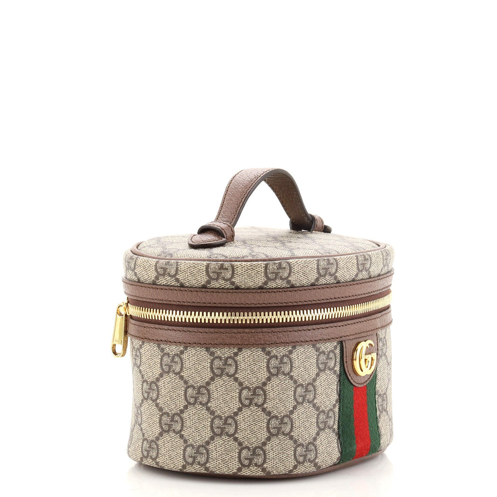 Ophidia Top Handle Cosmetic Case GG Coated Canvas Mini