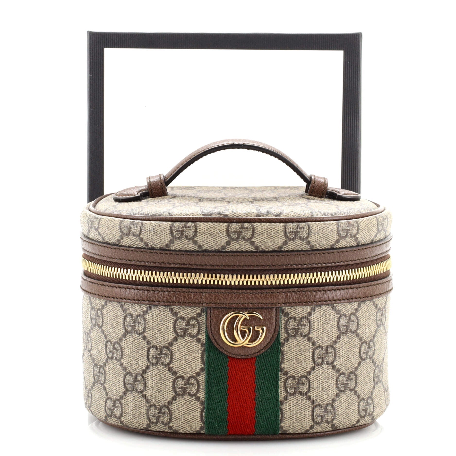 Ophidia Top Handle Cosmetic Case GG Coated Canvas Mini