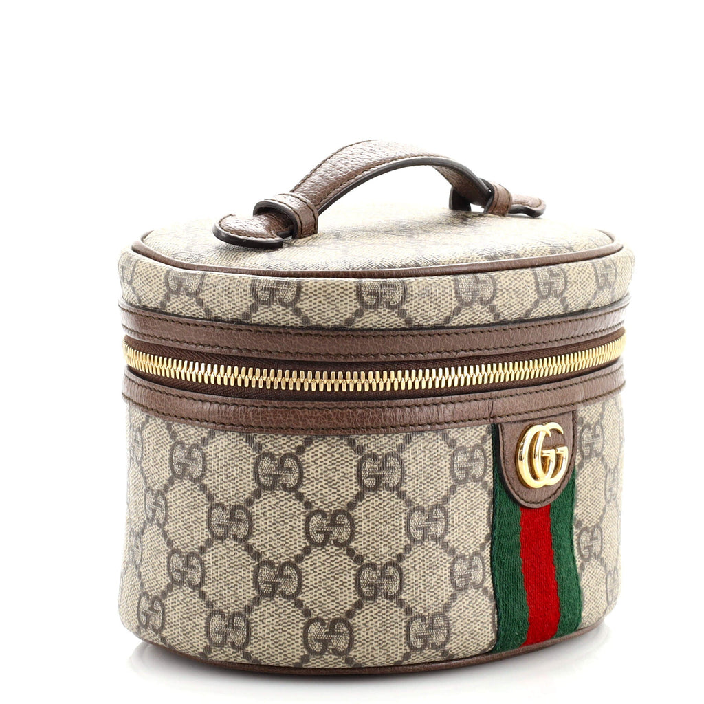 Ophidia Top Handle Cosmetic Case GG Coated Canvas Mini
