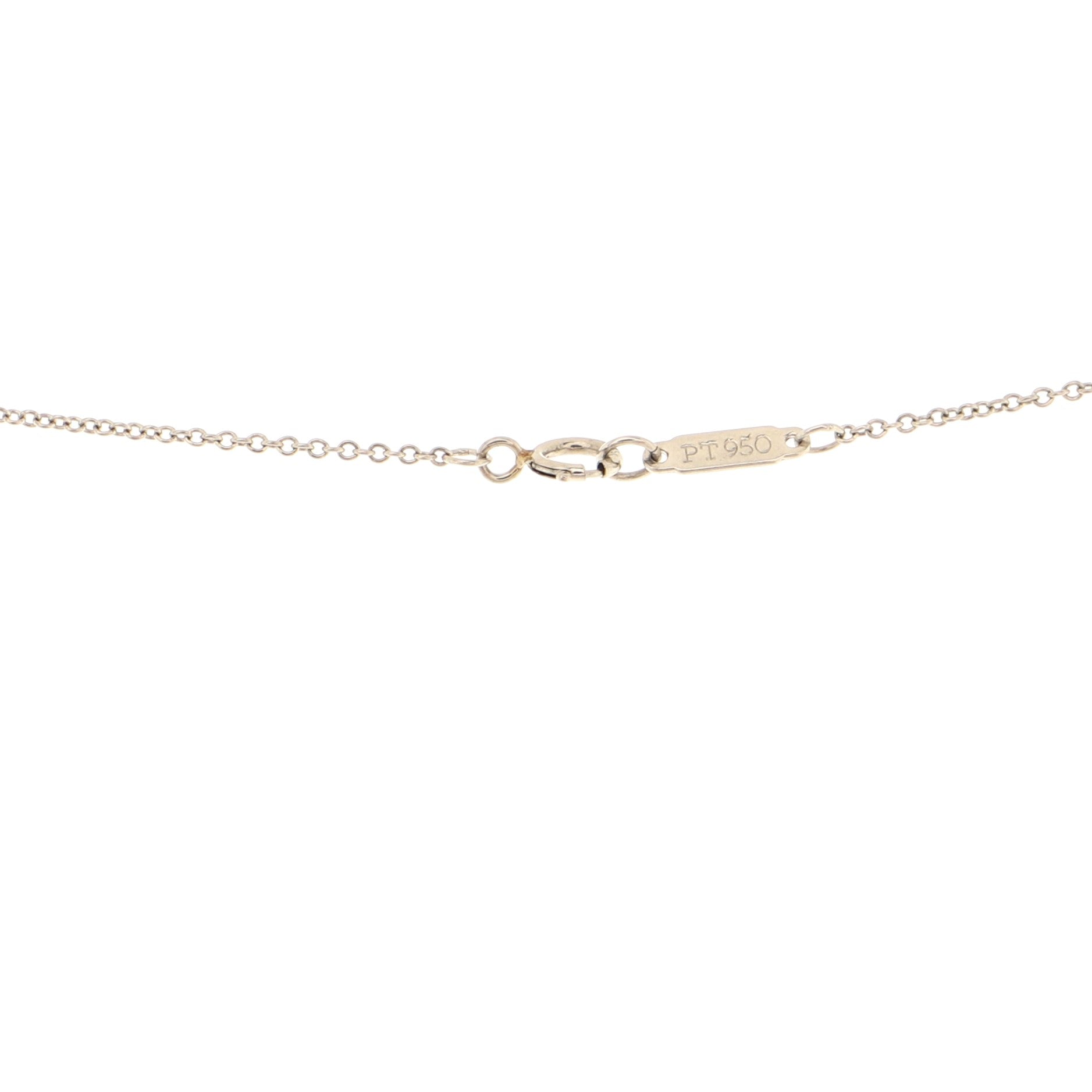 Paper Flowers Pendant Necklace Platinum with Pave Diamonds Small