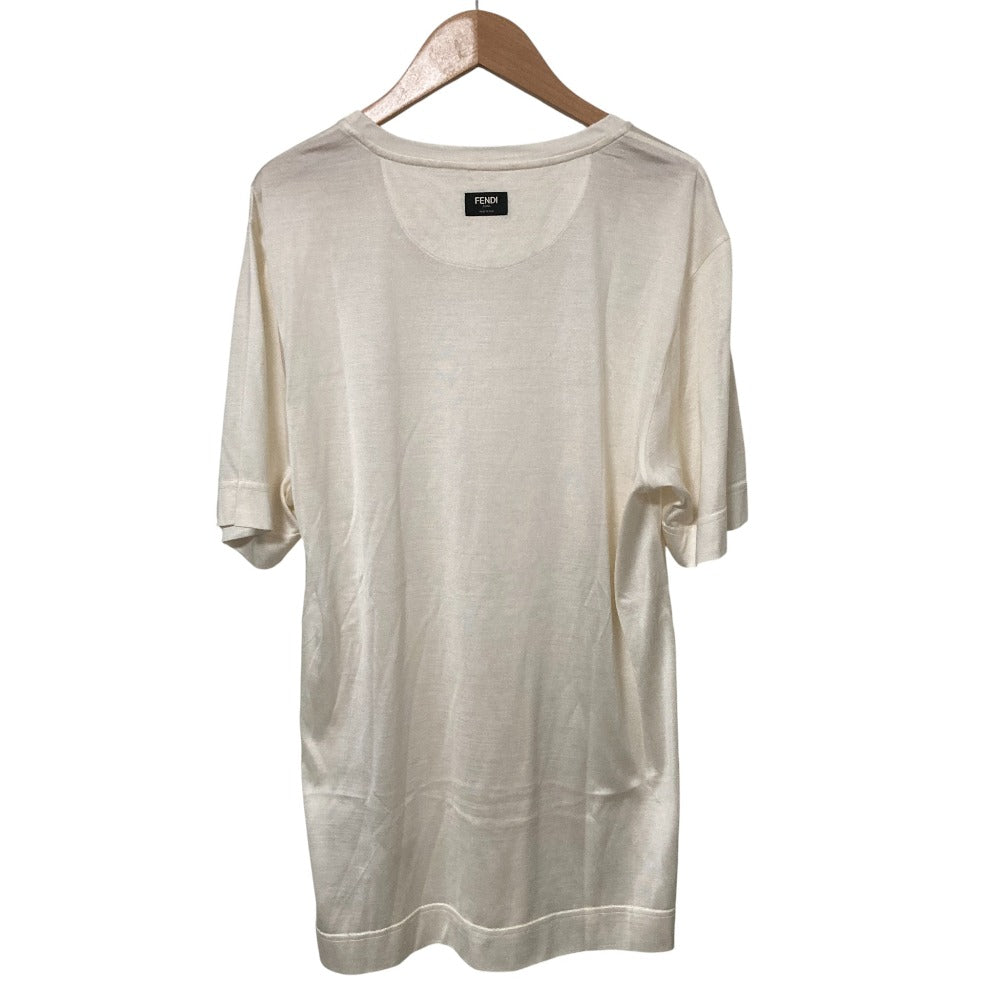 Fendi LOGO SILK Short Sleeve T-Shirt Silk T-Shirt
