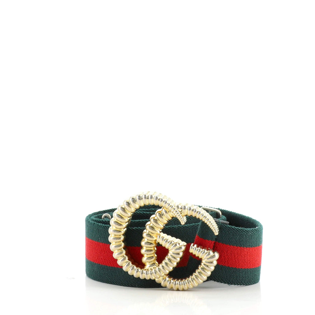 GG Torchon Web Belt Canvas Wide 80