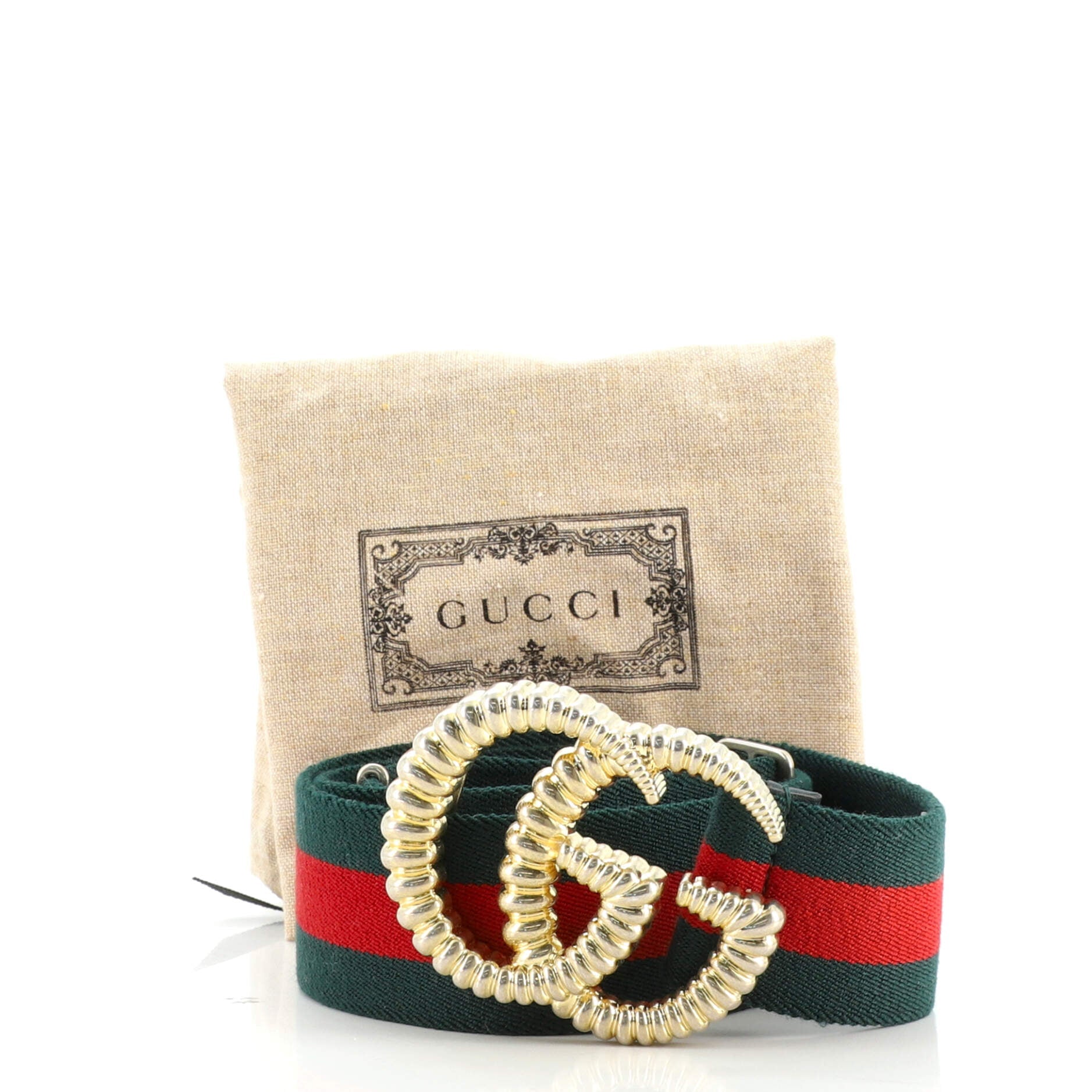 GG Torchon Web Belt Canvas Wide 80