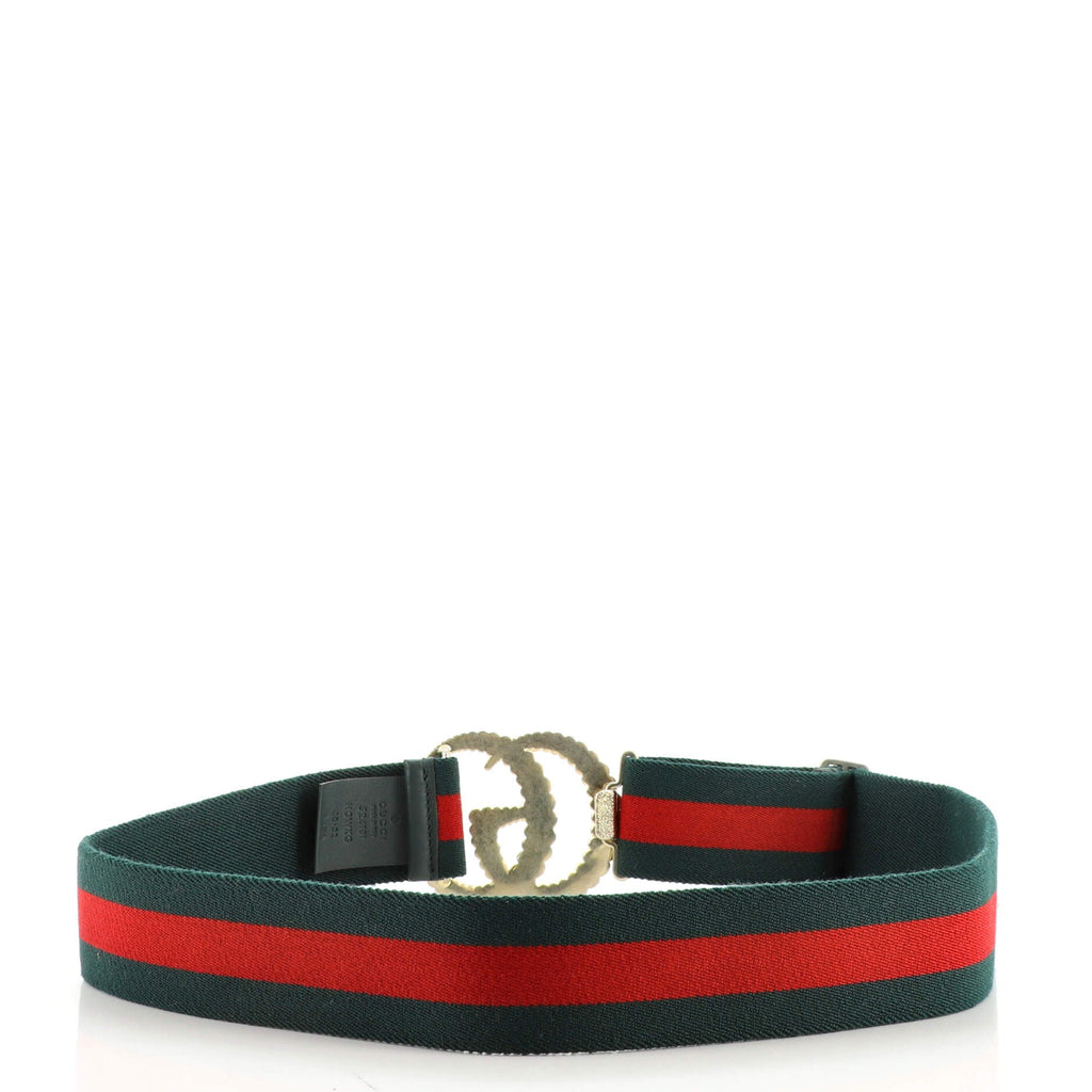 GG Torchon Web Belt Canvas Wide 80
