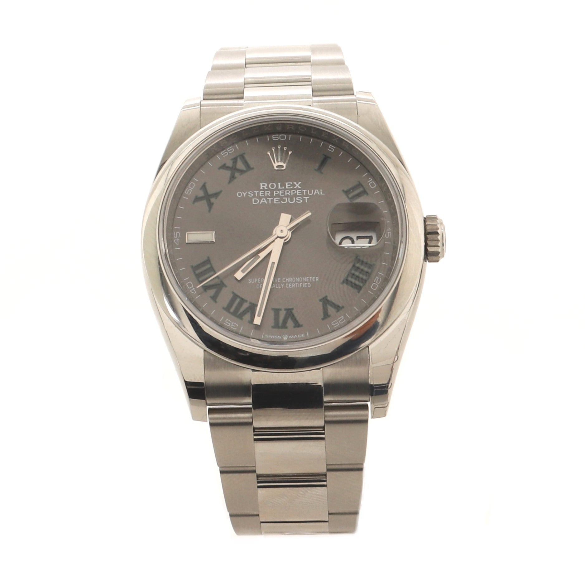 Oyster Perpetual Datejust Wimbledon Automatic Watch Stainless Steel 36