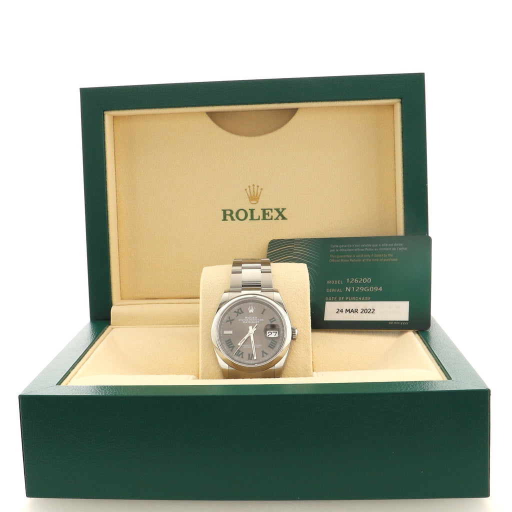 Oyster Perpetual Datejust Wimbledon Automatic Watch Stainless Steel 36