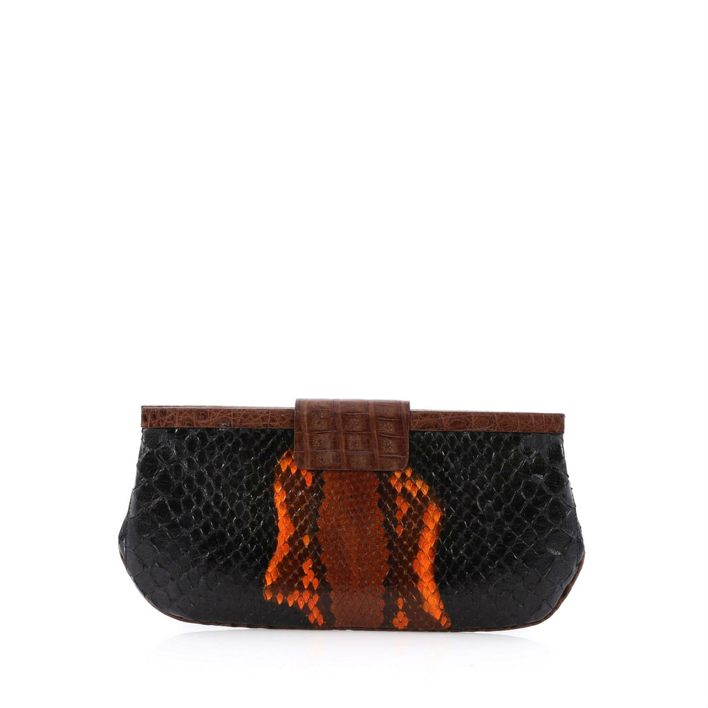 Frame Clutch Python Medium