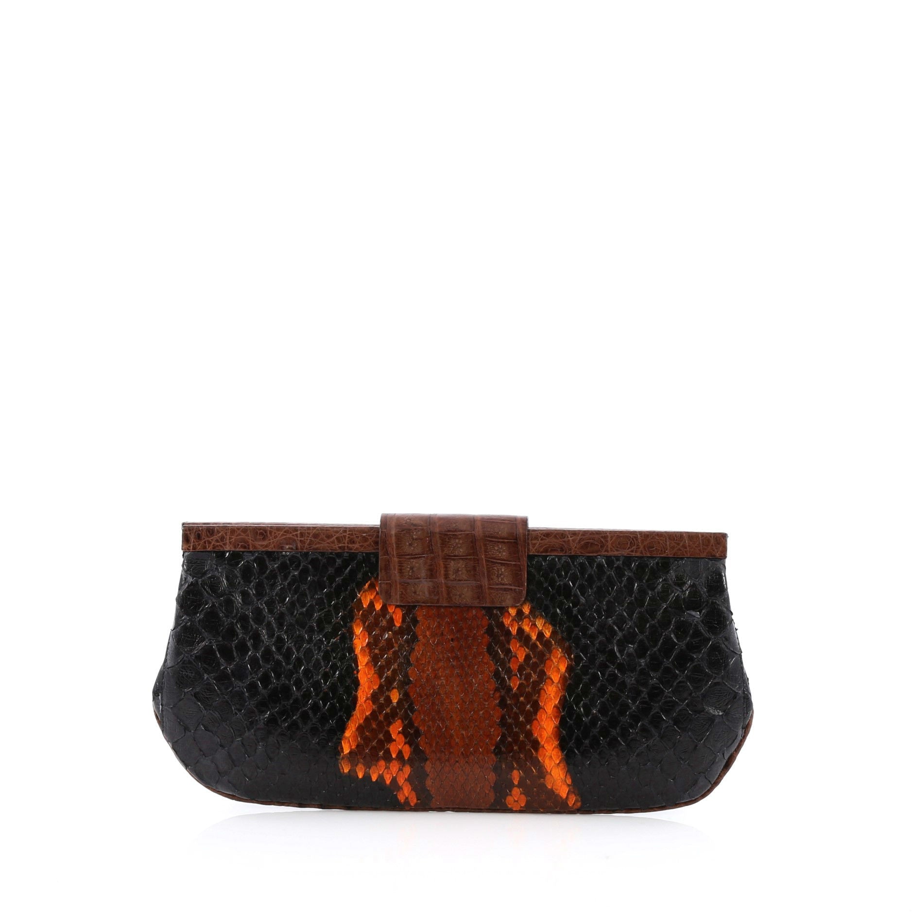 Frame Clutch Python Medium