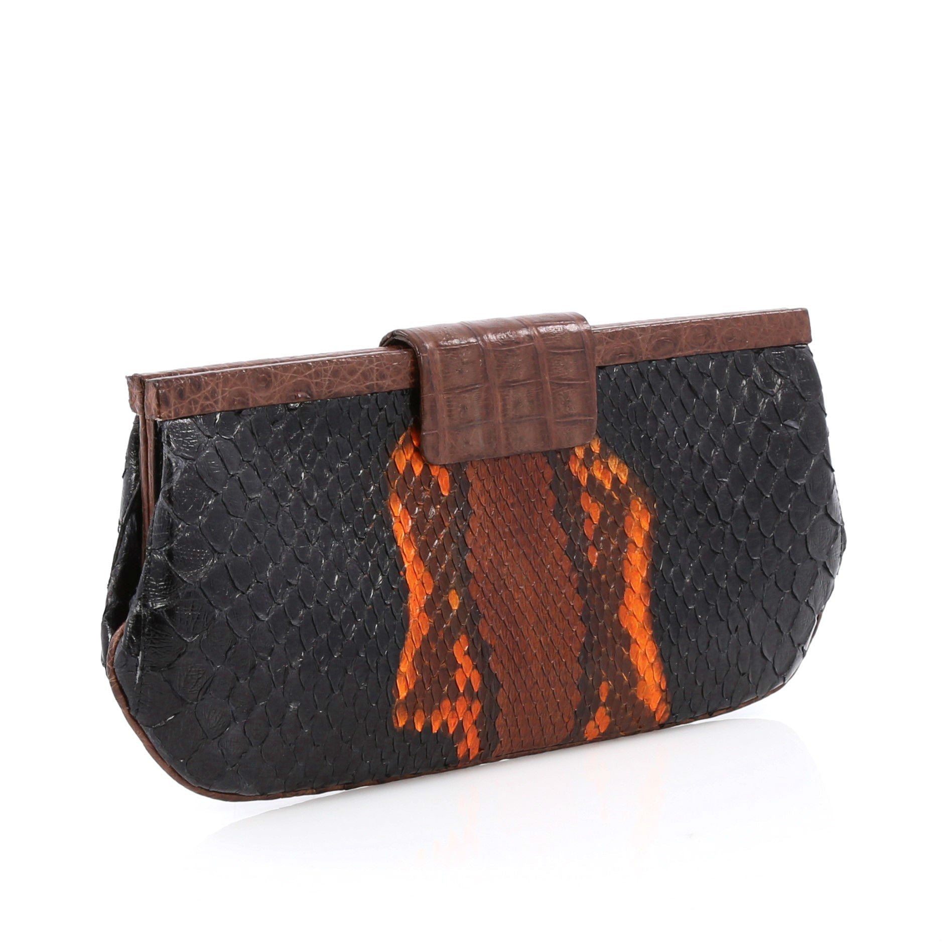Frame Clutch Python Medium
