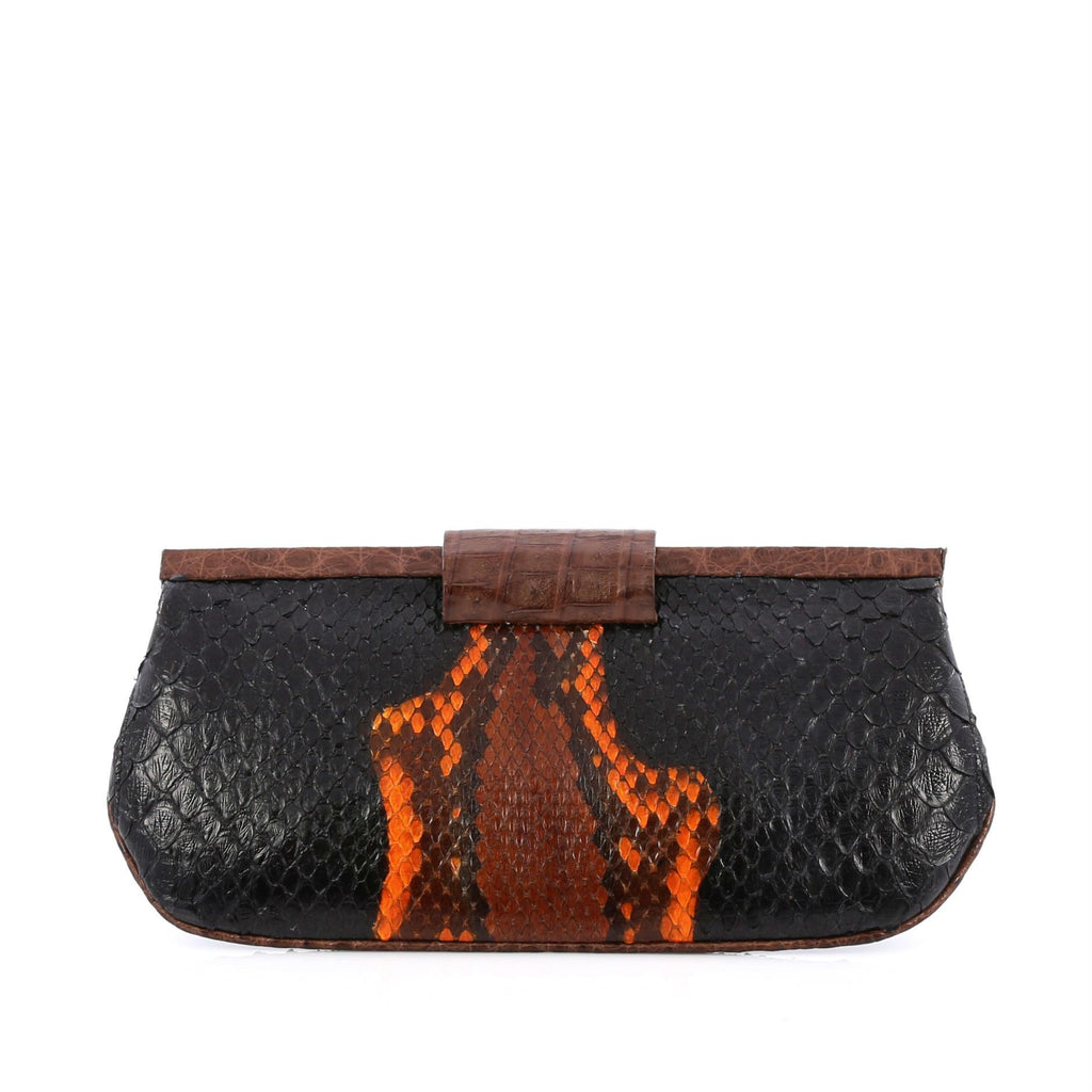 Frame Clutch Python Medium