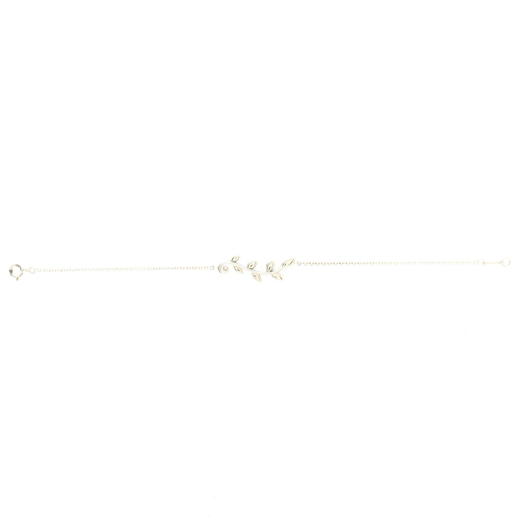 Olive Leaf Chain Bracelet Sterling Silver