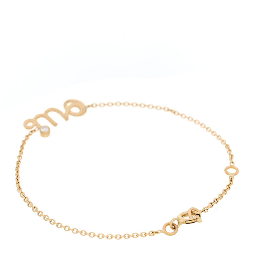 18K Yellow Gold Diamond Oui Bracelet