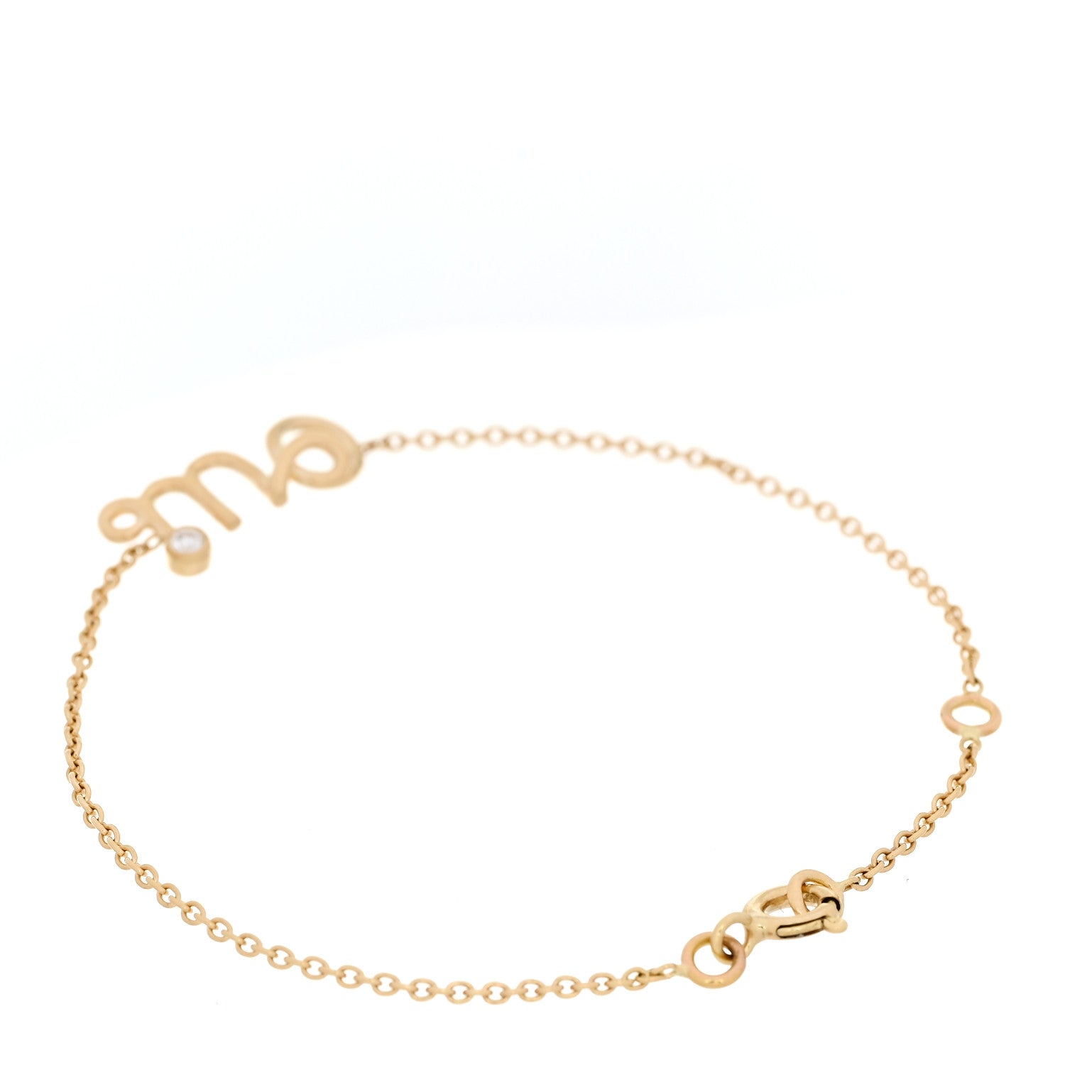 18K Yellow Gold Diamond Oui Bracelet