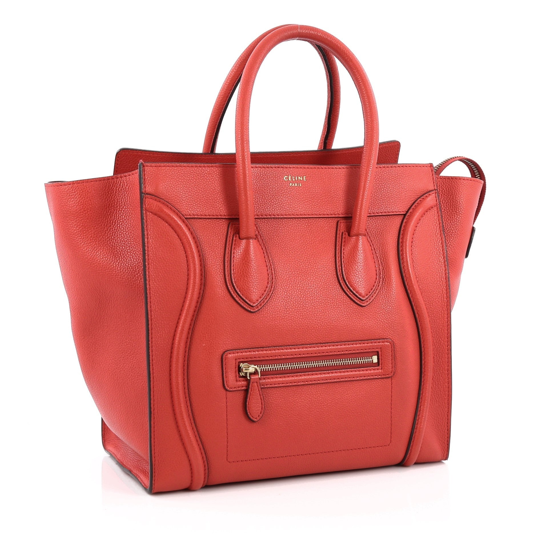 Luggage Handbag Grainy Leather Mini