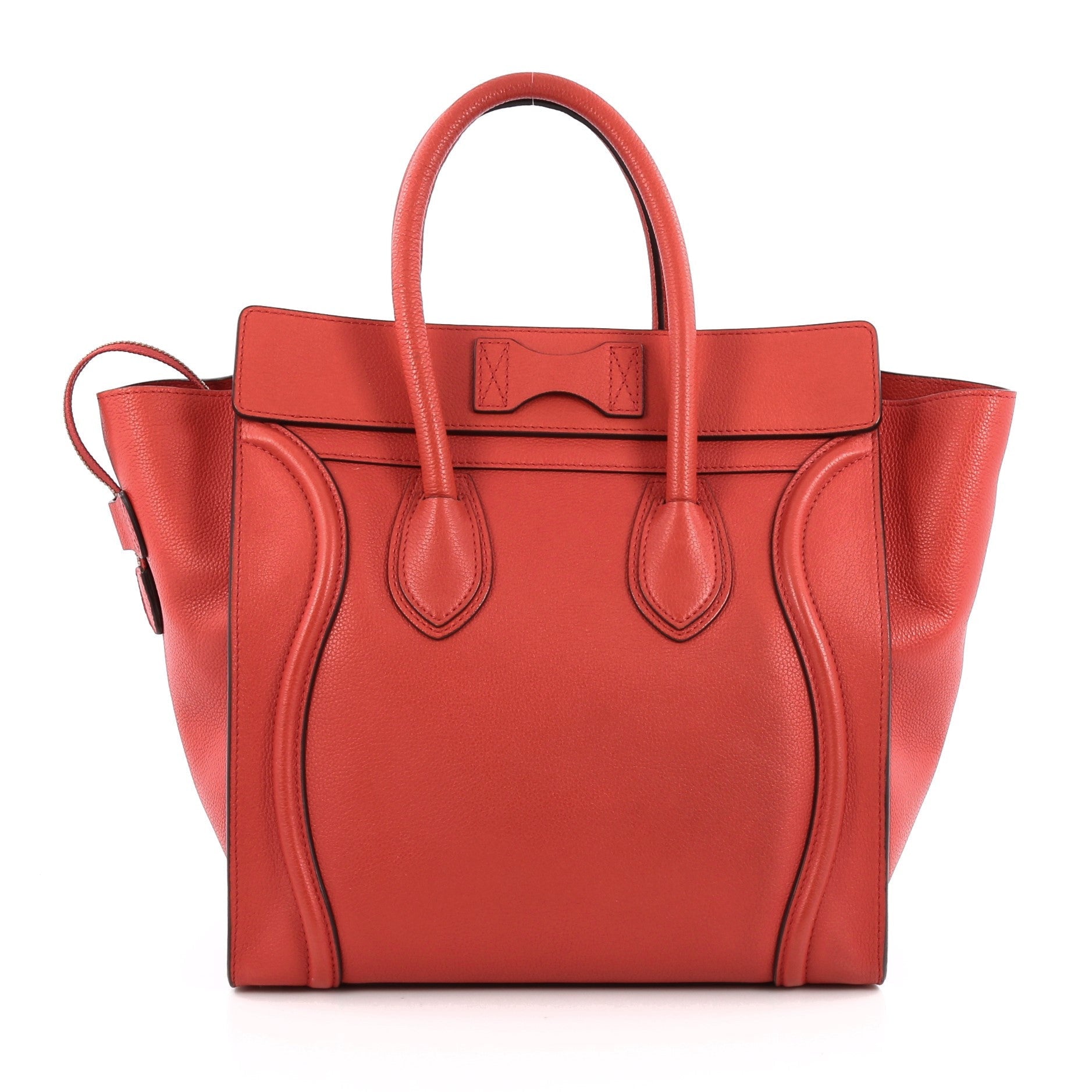 Luggage Handbag Grainy Leather Mini