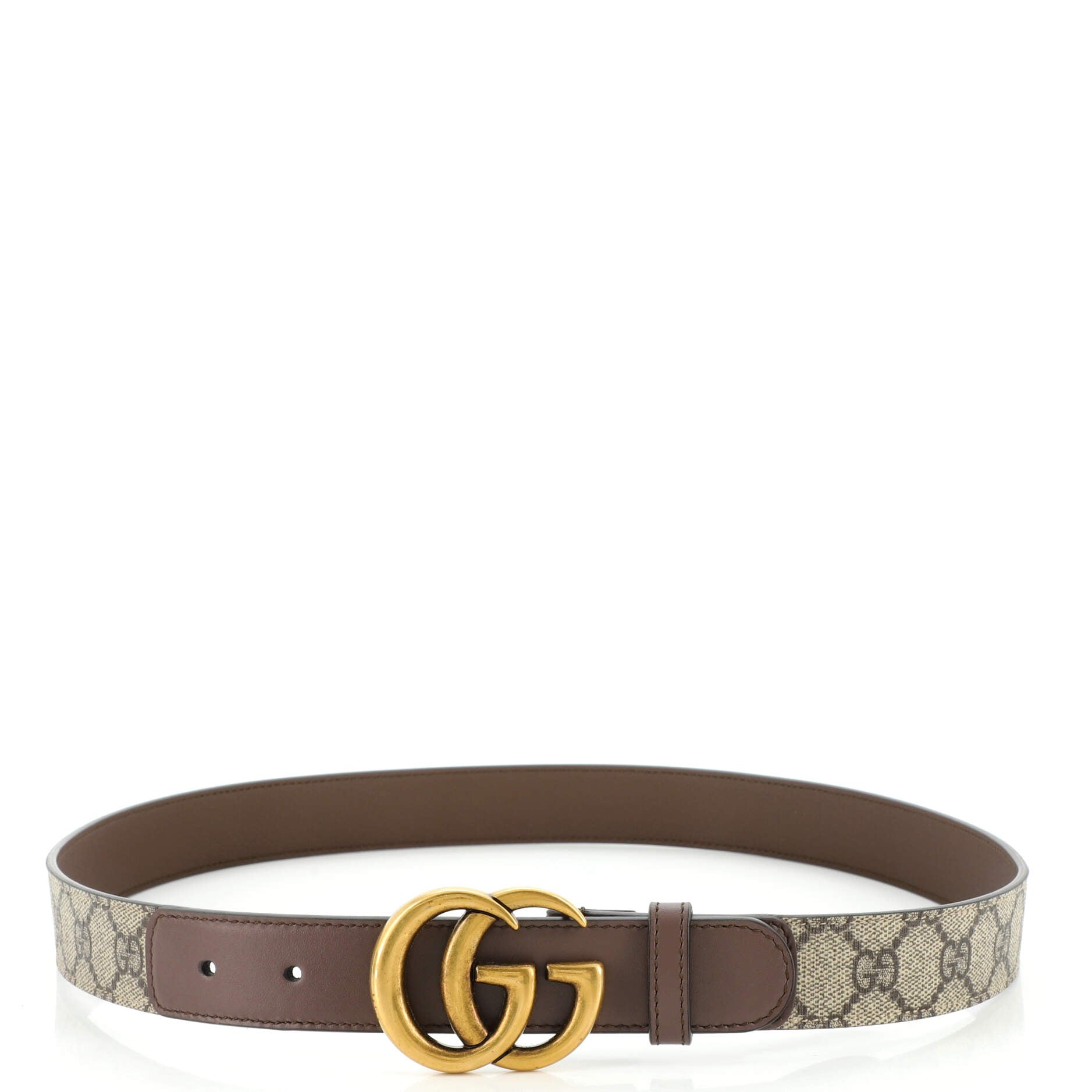GG Marmont Belt Leather and GG Coated Canvas Medium 90