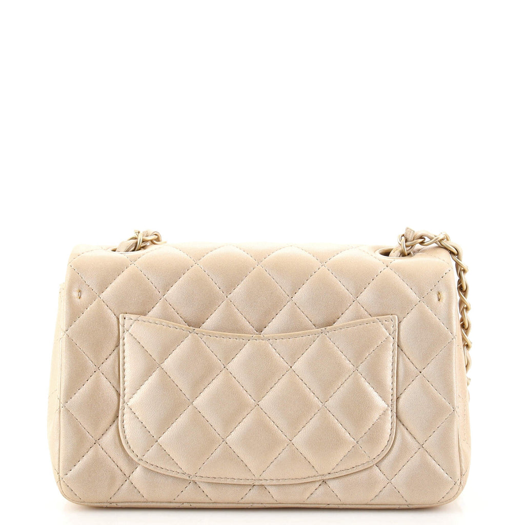Classic Single Flap Bag Quilted Metallic Lambskin Mini