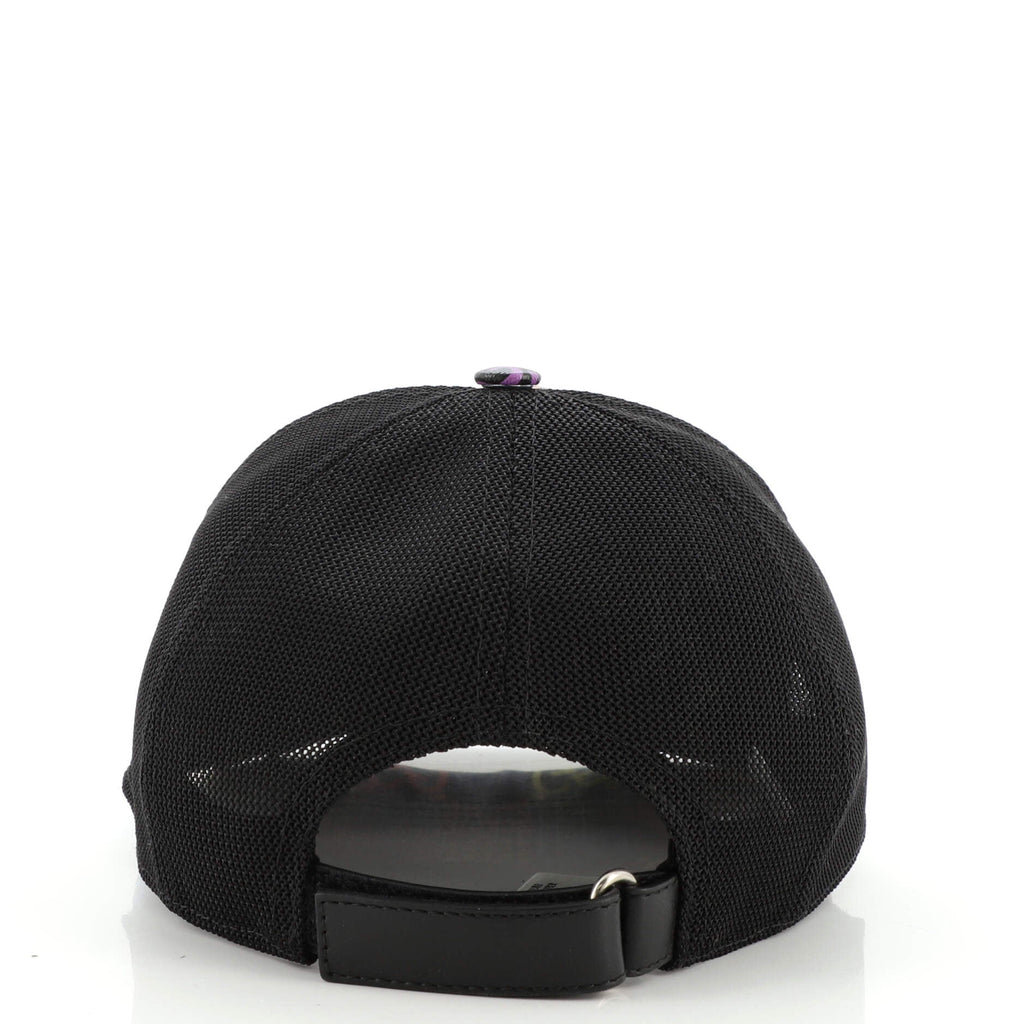 Baseball Cap Psychedelic Print GG Coated Canvas XXL