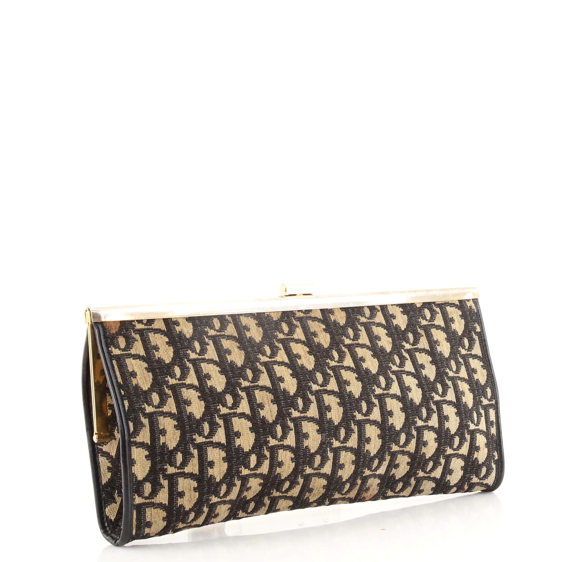 Vintage Frame Clutch Diorissimo Canvas