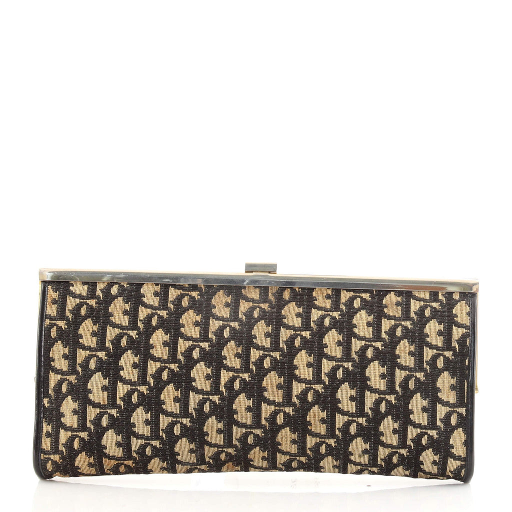 Vintage Frame Clutch Diorissimo Canvas