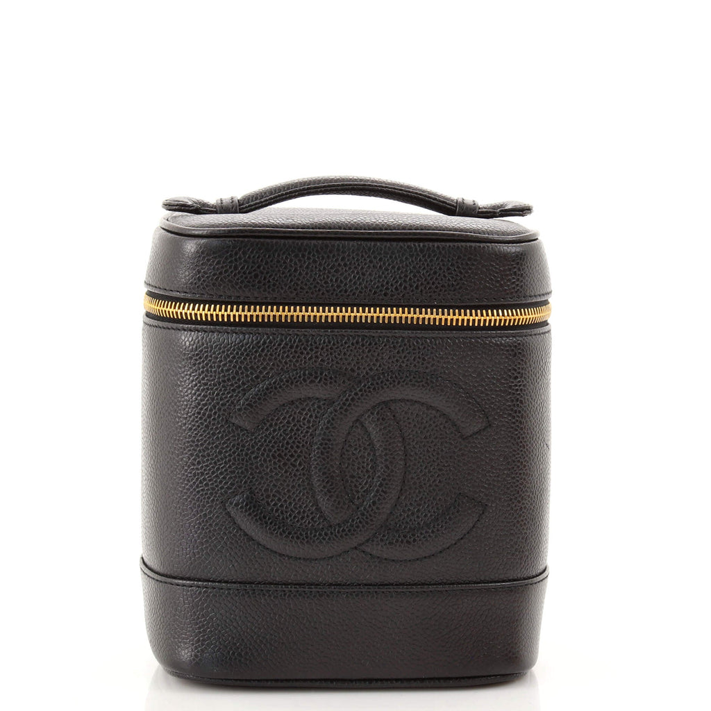 Vintage Timeless Cosmetic Case Caviar Tall