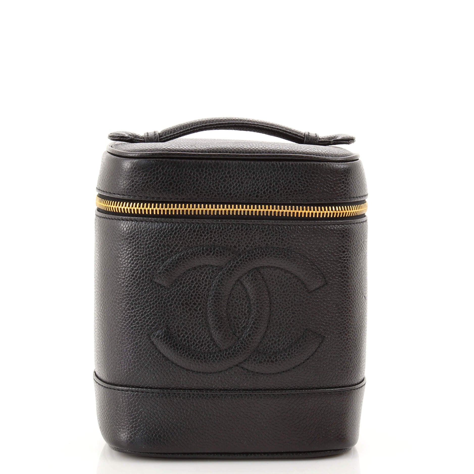 Vintage Timeless Cosmetic Case Caviar Tall