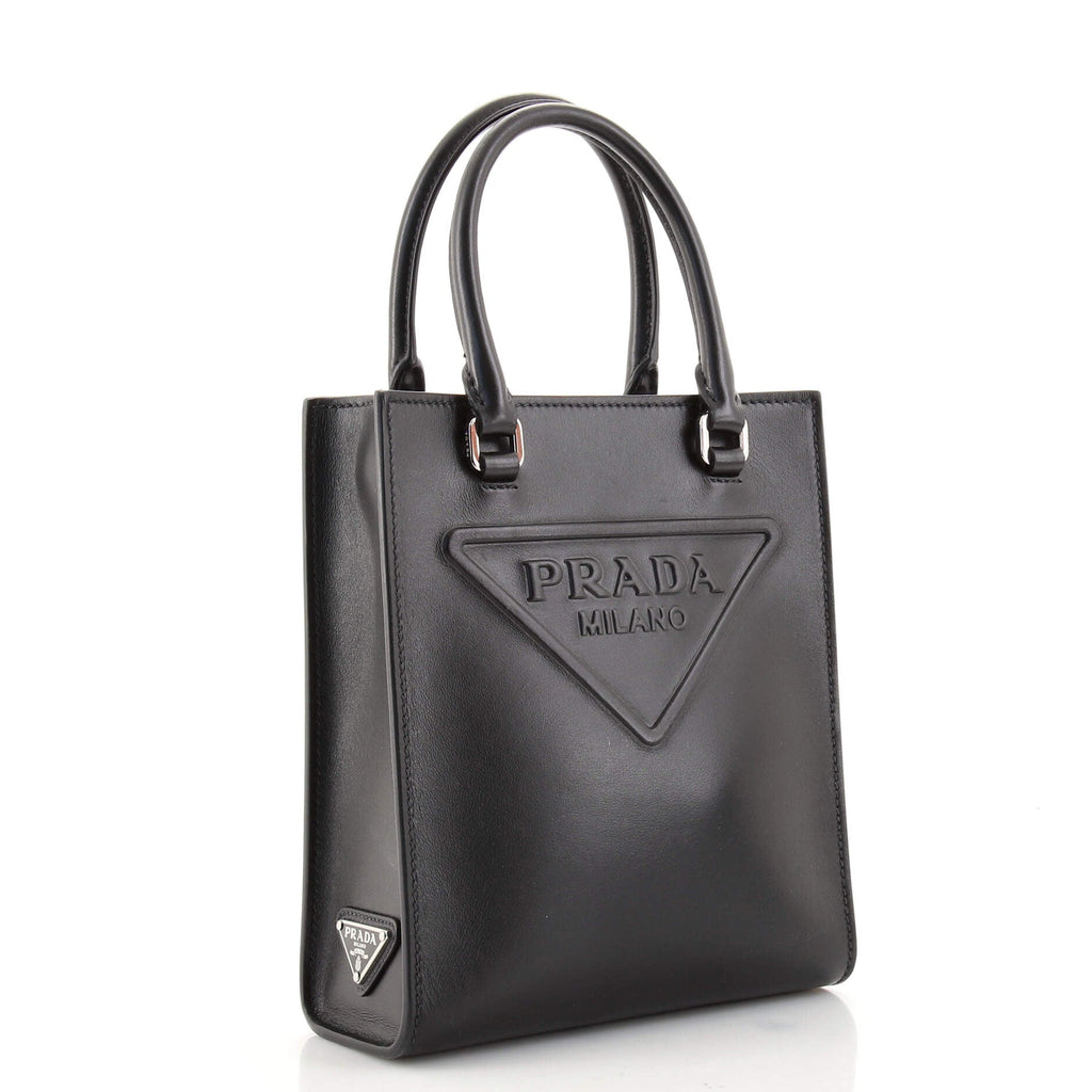 Logo Drill Tote Leather Mini