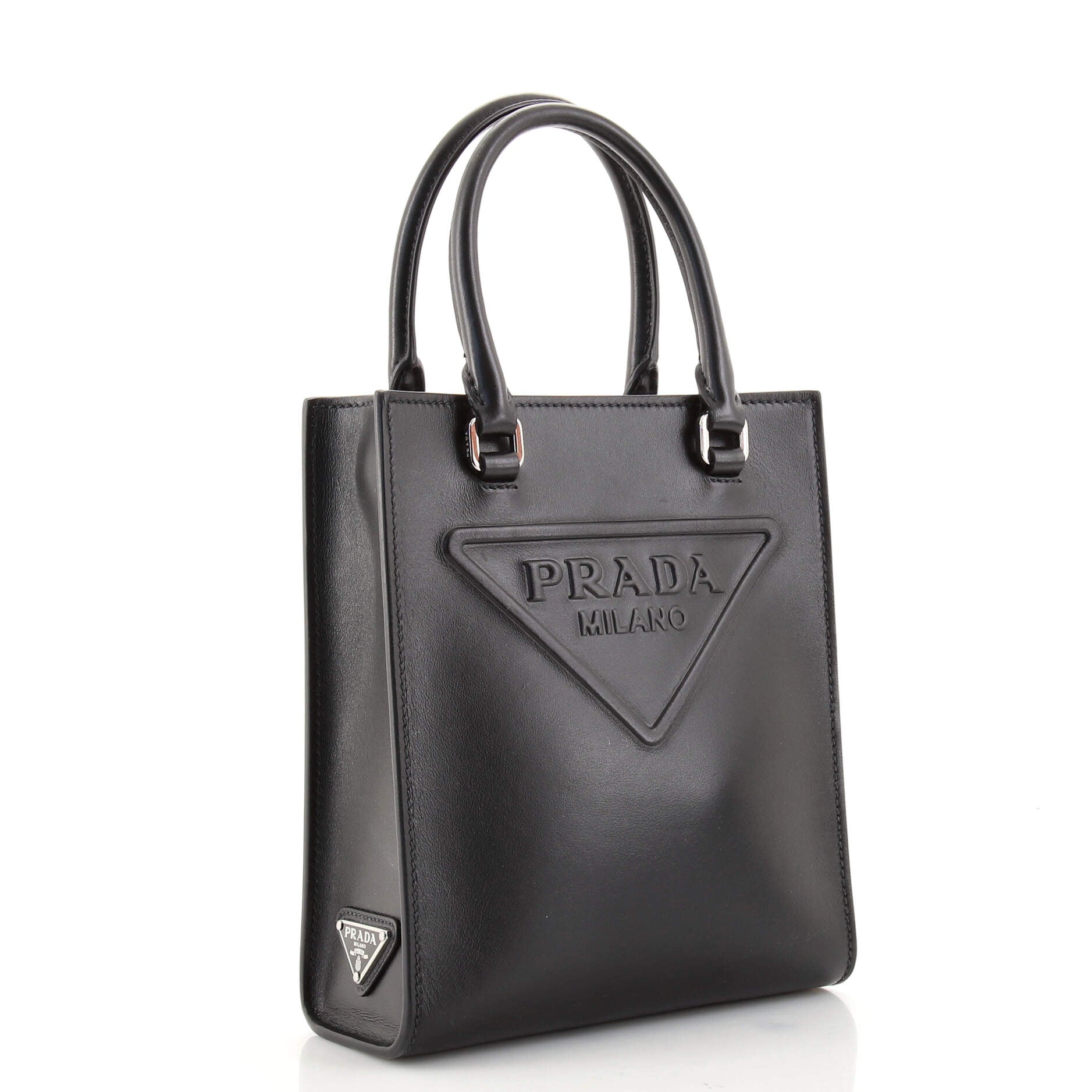 Logo Drill Tote Leather Mini