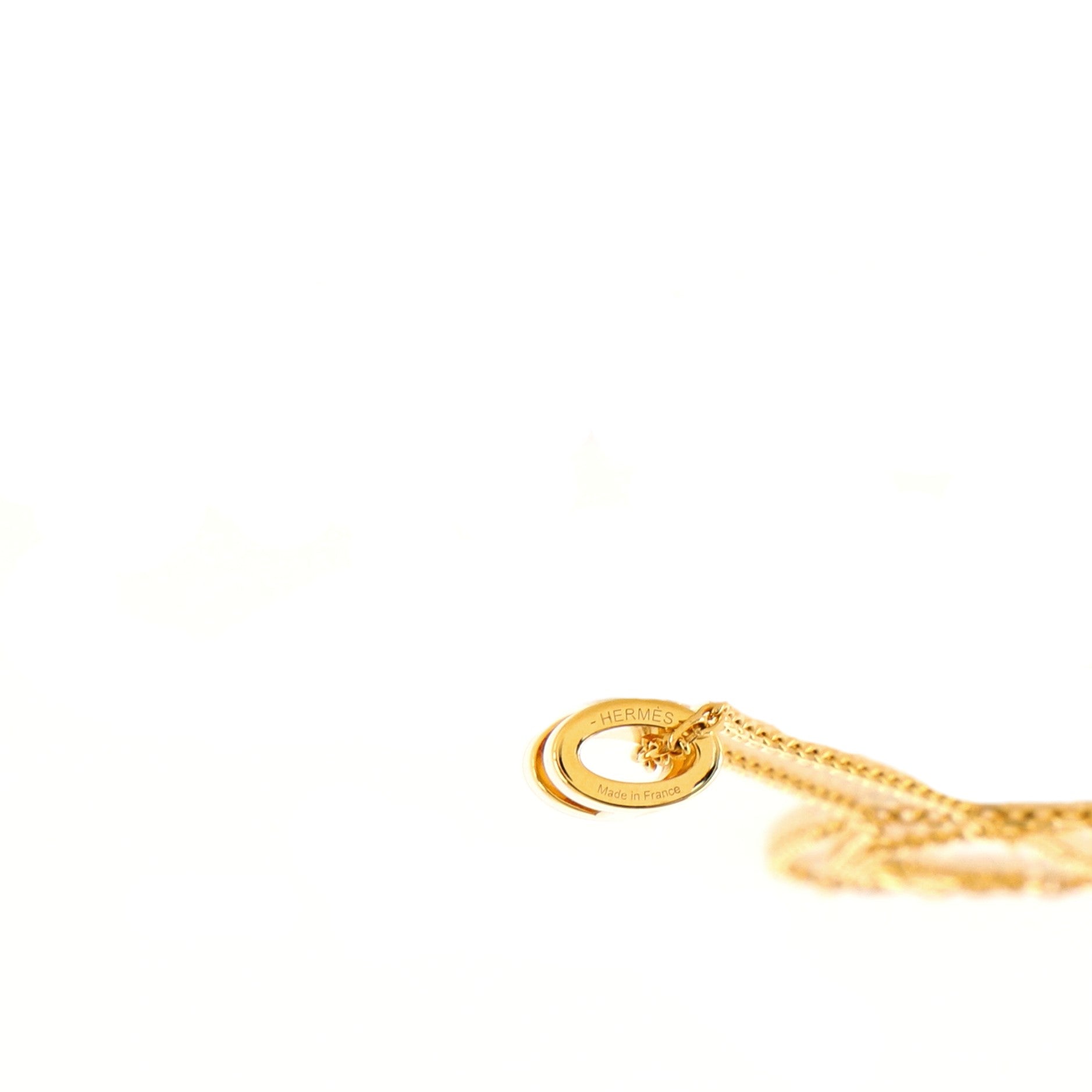 Pop H Pendant Chain Necklace Metal and Enamel Mini