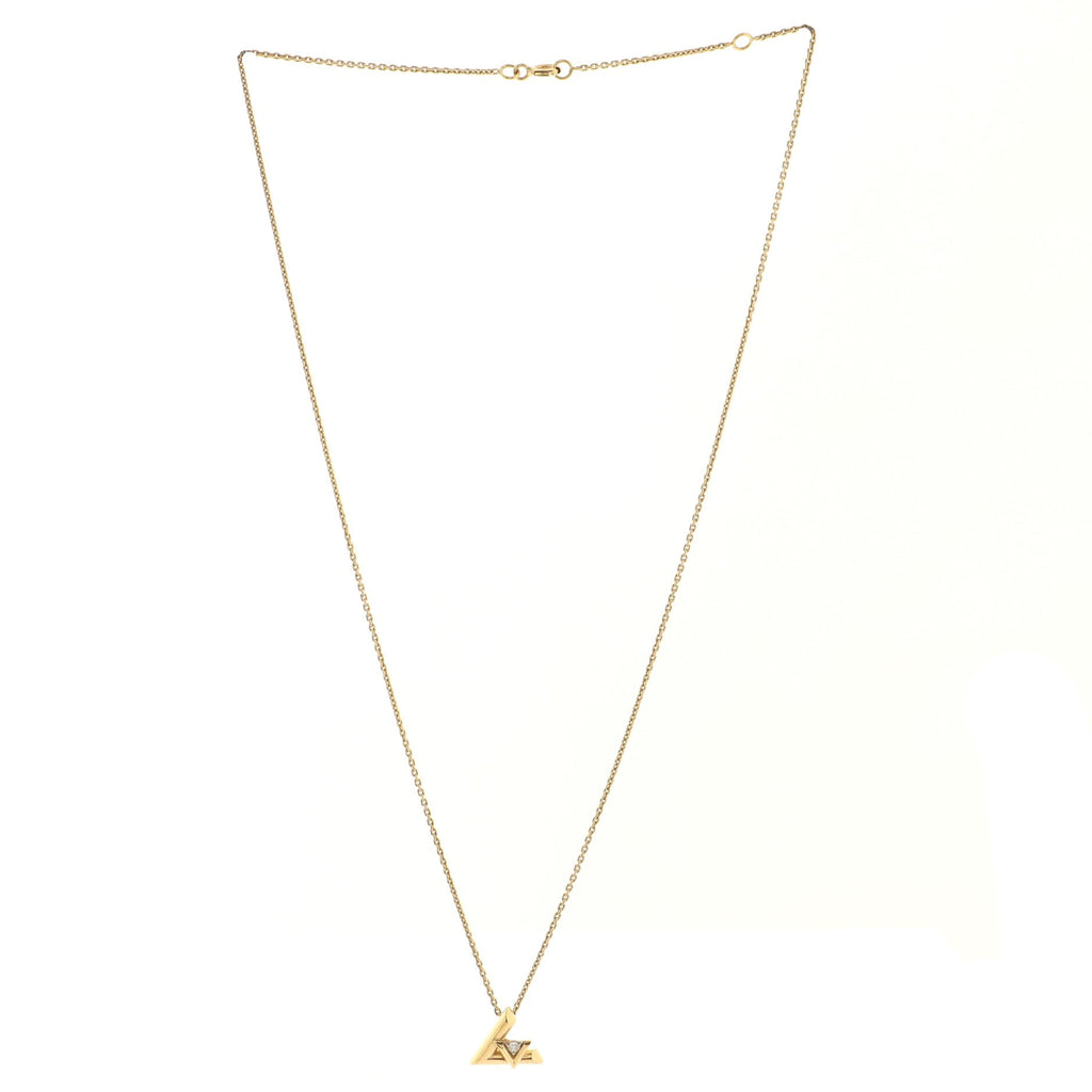 LV Volt One Pendant Necklace 18K Yellow Gold with Diamond Small