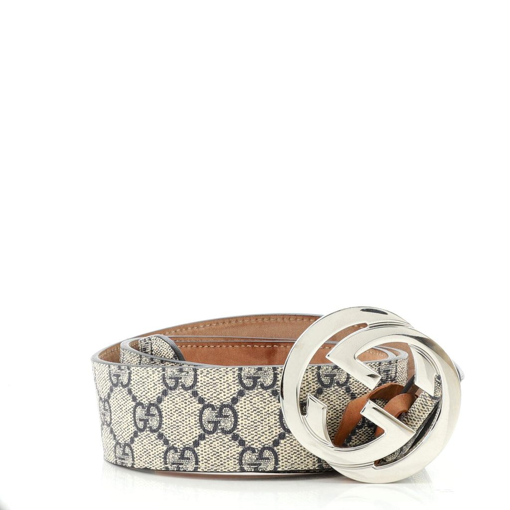 Interlocking G Belt GG Coated Canvas Wide 90