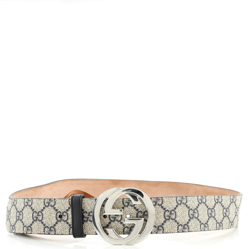 Interlocking G Belt GG Coated Canvas Wide 90