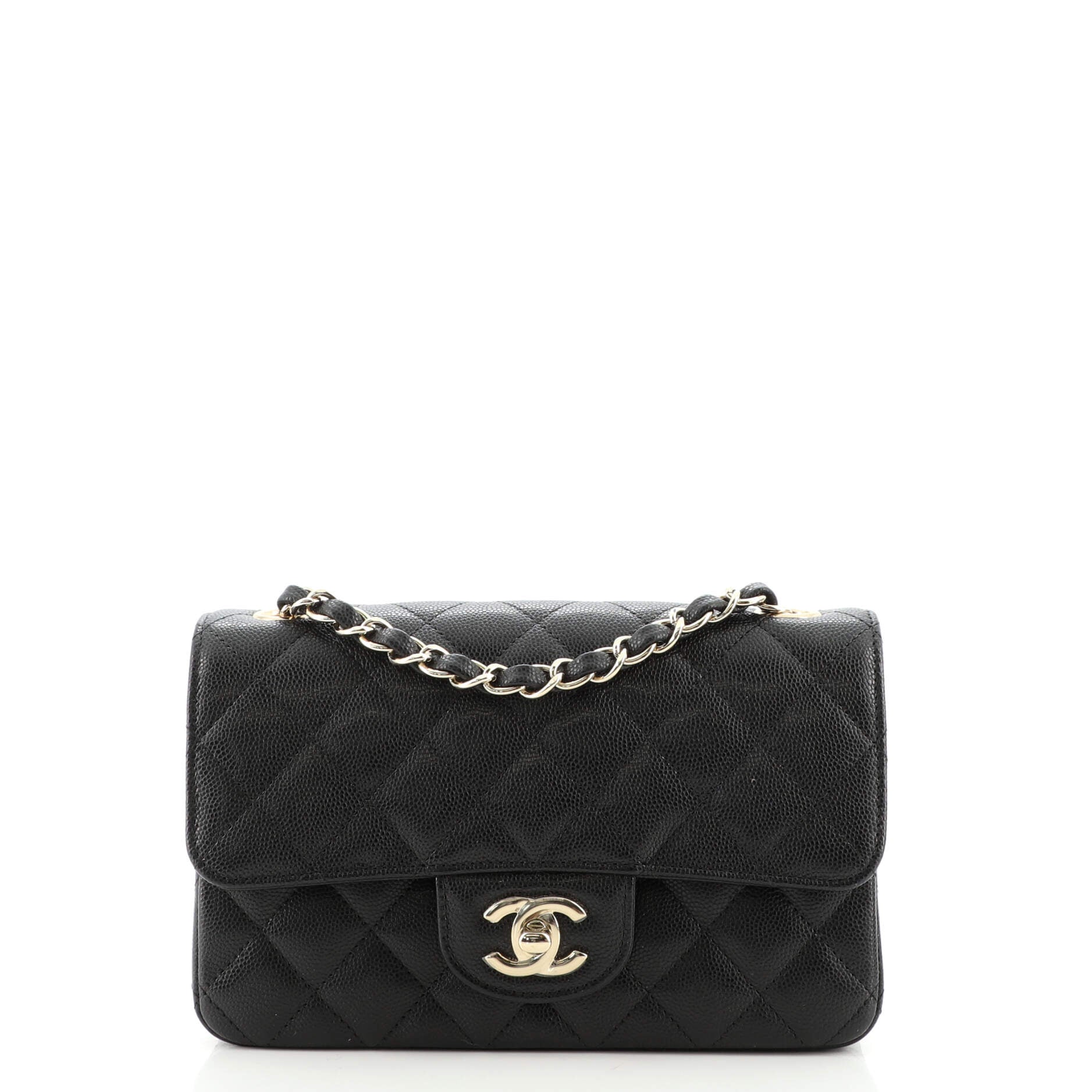 Classic Single Flap Bag Quilted Caviar Mini
